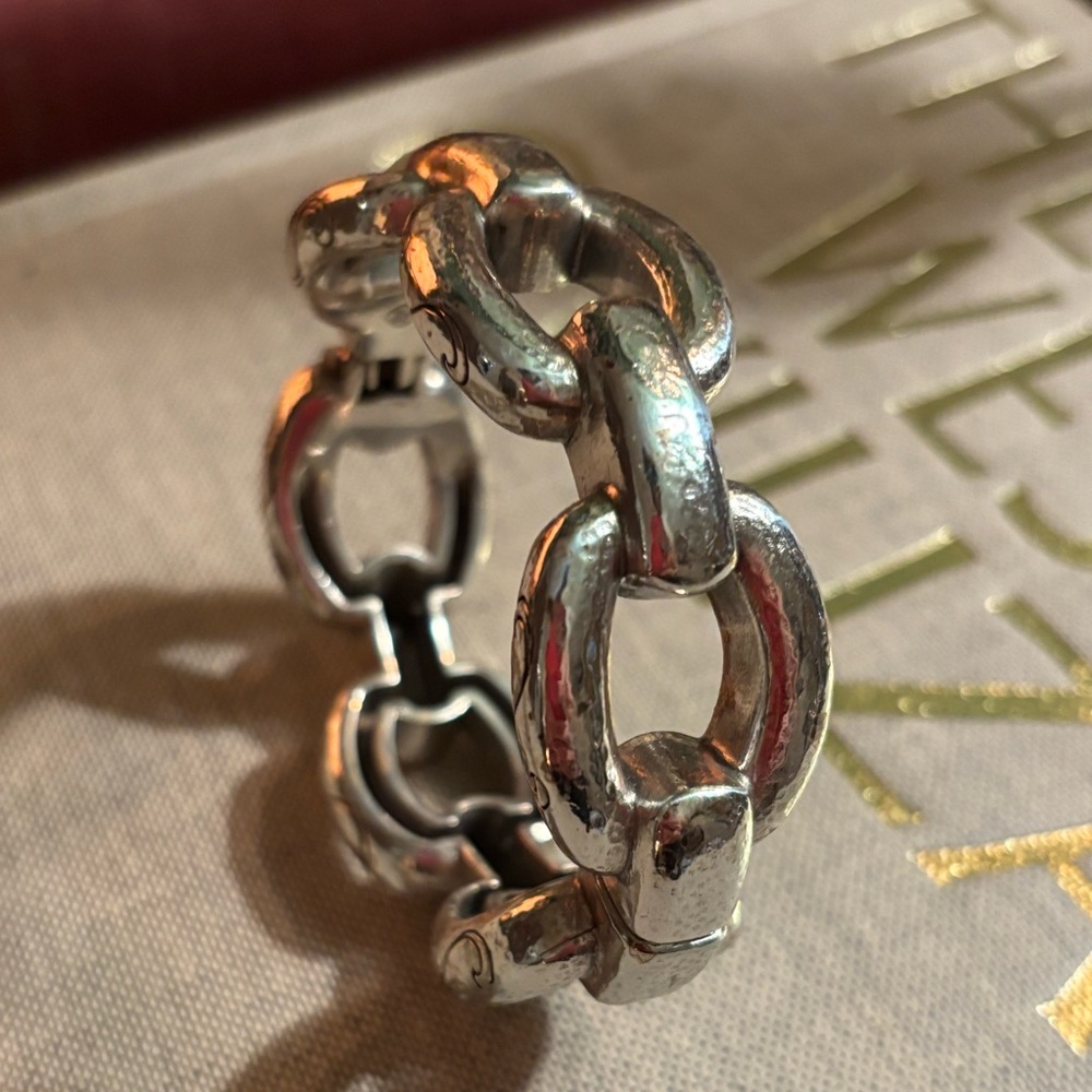 Chunky Vintage Brighton Silver tone Cuff Bracelet